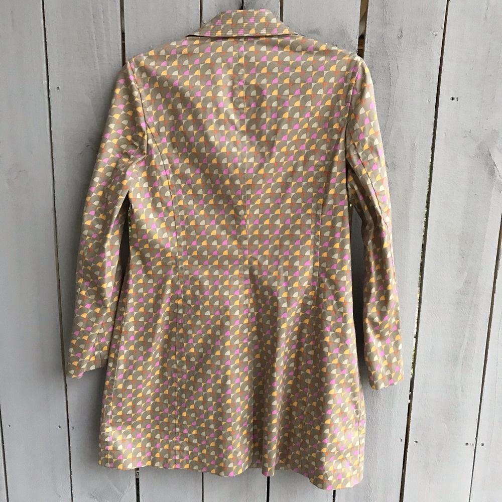Sigrid Olsen Beige Jacket with Pink and Yellow Geometric Print - Picture 5 of 6